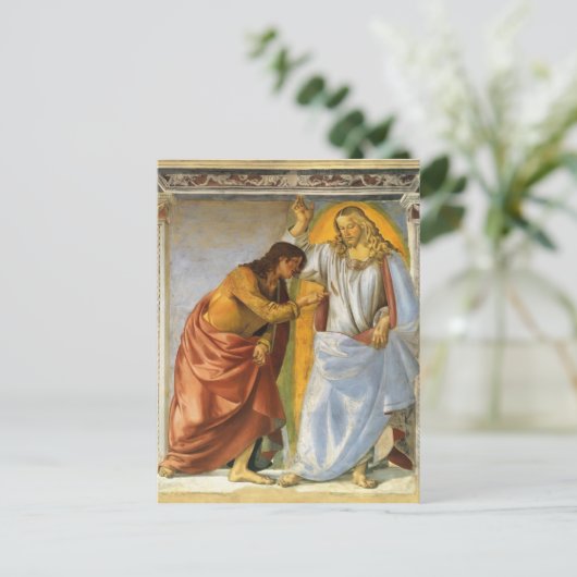 Luca Signorelli: Christus en de Verdubbelende Thom Briefkaart (Staand voorkant)
