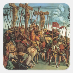 Luca Signorelli- The Crucifixion Vierkante Sticker