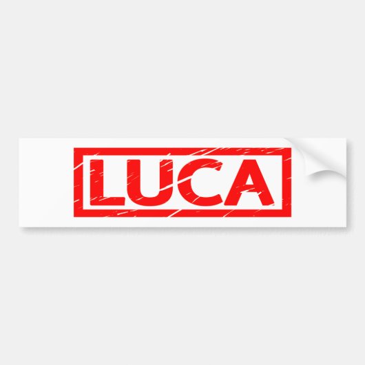 Luca Stamp Bumpersticker (Voorkant)