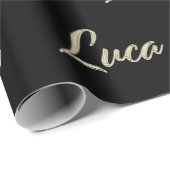 Luca Vorname Name edles Geschenkpapier Papier (Rol Hoek)