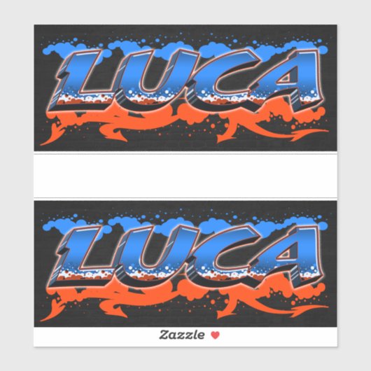 Luca Vorname Name Graffiti Aufkleber Sticker (Vel)