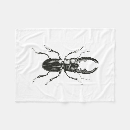 Lucanus Metallicus Beetle Fleece Deken (Voorkant (Horizontaal))
