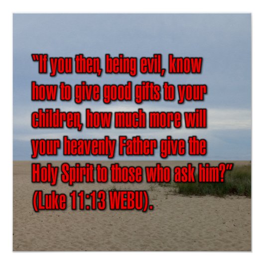 Lucas 11:13 WEBU Perfect Poster (Voorkant)