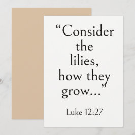 Lucas 12:27 Bijbelvers, Schriftuur voor Angst, Kun Kaart