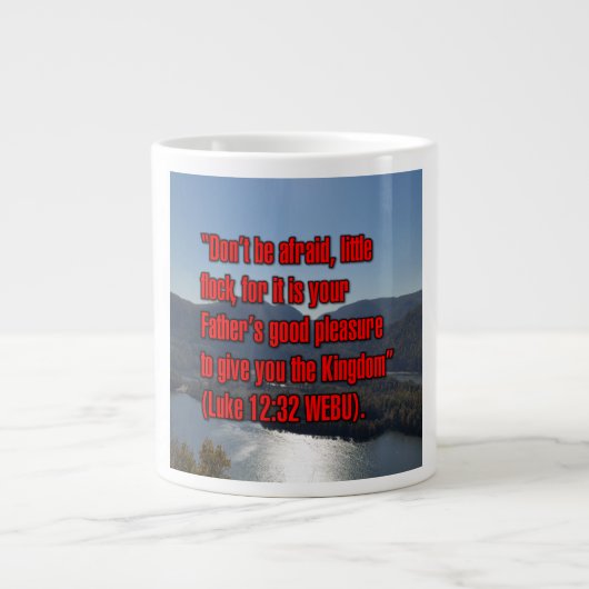 Lucas 12:32 WEBU Mug Grote Koffiekop (Voorkant)