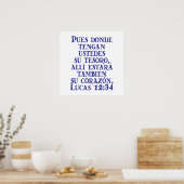 Lucas 12:34 poster (Keuken)