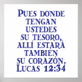 Lucas 12:34 poster (Voorkant)