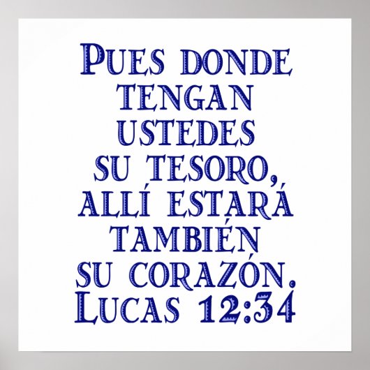 Lucas 12:34 poster (Voorkant)