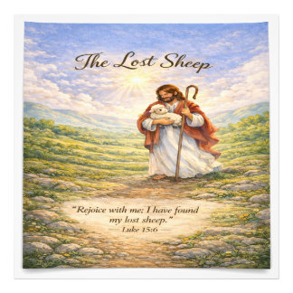 Lucas 15 Gelijkenis Verloren Schaap Foto Afdruk