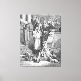 Lucas 16 Lazarus Buiten het Huis van de Rijke Man Canvas Afdruk