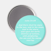 Lucas 21:25 (Geschriften) Magneet (Voorkant / Achterkant)