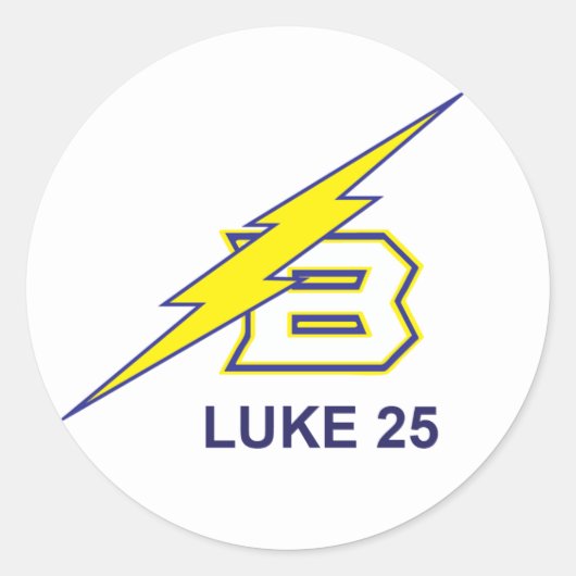 LUCAS 25 RONDE STICKER (Voorkant)