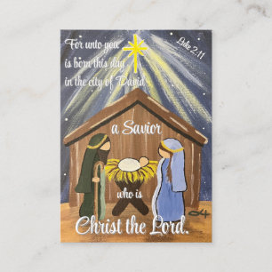 Lucas 2:11 Geboorte Schrift Visitekaartjes Contactkaartje