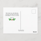 Lucas 2-11, Kerstmis geschrift, Briefkaart (Achterkant)