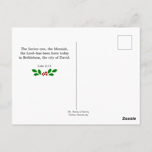 Lucas 2-11, Kerstmis geschrift, Briefkaart (Achterkant)