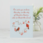 Lucas 2:11 Schrift voor Kerstmis Bijbelvers Kaart (Staand voorkant)