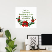 Lucas 2:11 Schrift voor Kerstmis Bijbelvers Poster (Thuiskantoor)