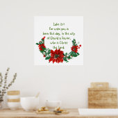 Lucas 2:11 Schrift voor Kerstmis Bijbelvers Poster (Keuken)