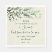 Lucas 2:11 Schriftgedeelte Aangepaste moderne denn Servet (Voorkant)