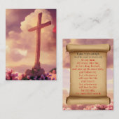 Lucas 9:23-24 KJV Kaarten - Clean Old Rugged Cross Visitekaartje (Voorkant / Achterkant)