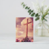 Lucas 9:23-24 KJV Kaarten - Clean Old Rugged Cross Visitekaartje (Staand voorkant)