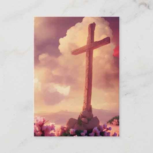 Lucas 9:23-24 KJV Kaarten - Clean Old Rugged Cross Visitekaartje (Voorkant)