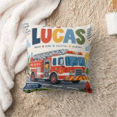 Lucas brandweerauto kinderkussensloop kussen (Deken)