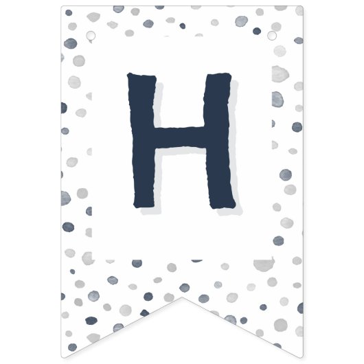 Lucas Confetti Waterverf Stippen Bunting Flag Vlaggetjes (Tweede vlag)