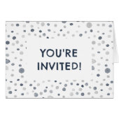 Lucas Confetti Waterverf Stippen Verjaardag Uitnod (Voorkant Horizontaal)
