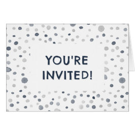 Lucas Confetti Waterverf Stippen Verjaardag Uitnod