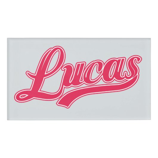 Lucas Ele-Athletic Custom Name Label Naambadge (Voorkant)