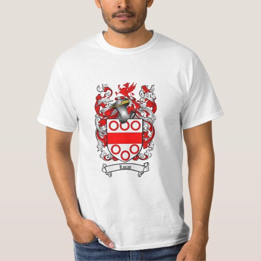 Lucas Family Crest - Lucas Coat of Arms T-shirt (Voorkant)