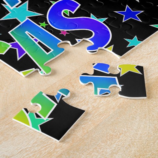 "LUCAS" First Name, Fun "HAPPY BIRTHDAY" Legpuzzel (Zijkant)