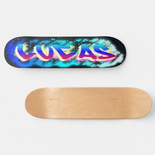 LUCAS Gepersonaliseerd Graffiti Skateboard (Horizontaal)