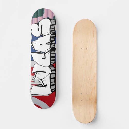 Lucas Graffiti Custom Personalized Cool Skateboard (Voorkant)