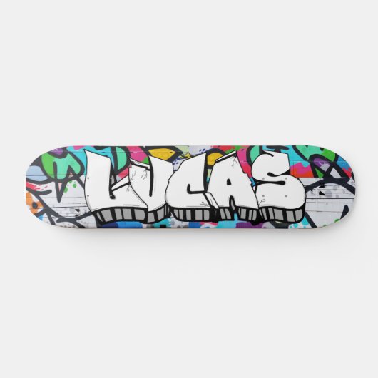 Lucas Graffiti Custom Personalized Cool Skateboard (Horizontaal)