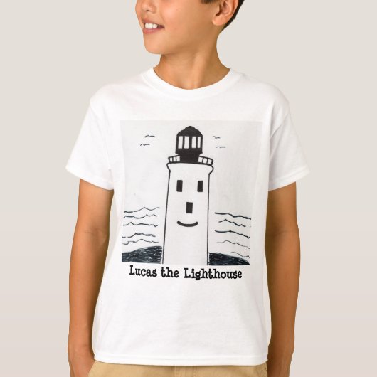Lucas, het T-shirt van de vuurtoren voor jongens e (Voorkant)