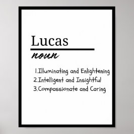 Lucas, jongen gepersonaliseerde naam definitie poster