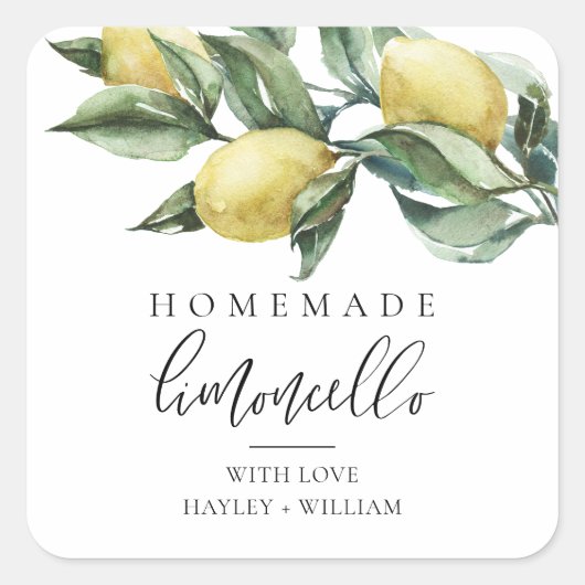 Lucas Limoncello Vierkante Sticker (Voorkant)