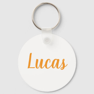 Lucas naam metalen ringsleutelhanger sleutelhanger