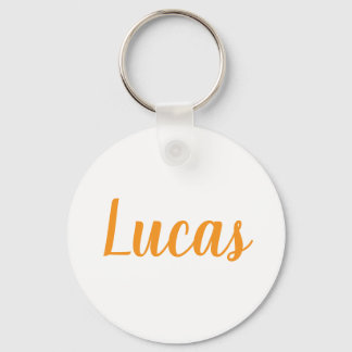 Lucas name Metal ring keychain