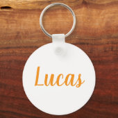Lucas name Metal ring keychain (Voorkant)
