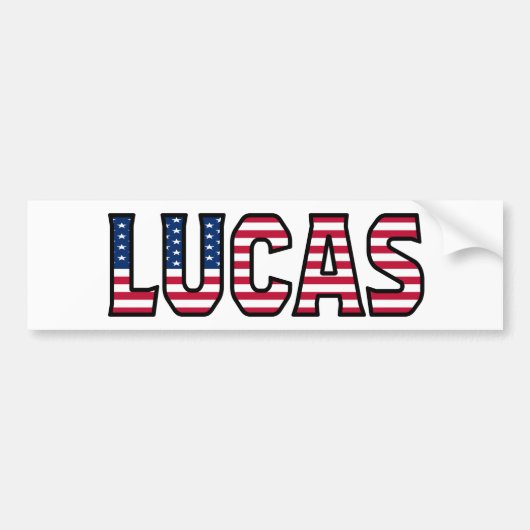 Lucas Name Vorname USA Aufkleber Sticker Auto (Voorkant)
