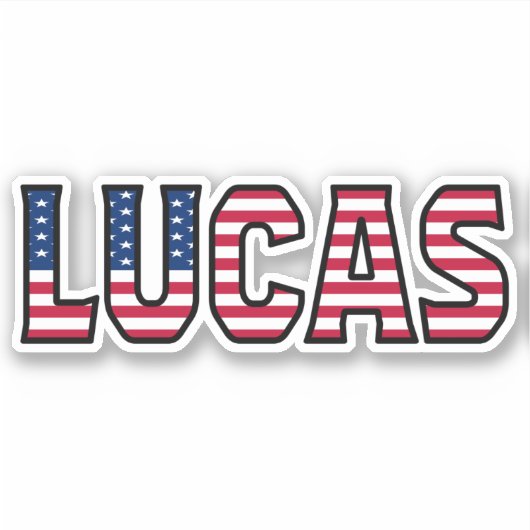 Lucas Name Vorname USA Sticker Stickerset (Voorkant)