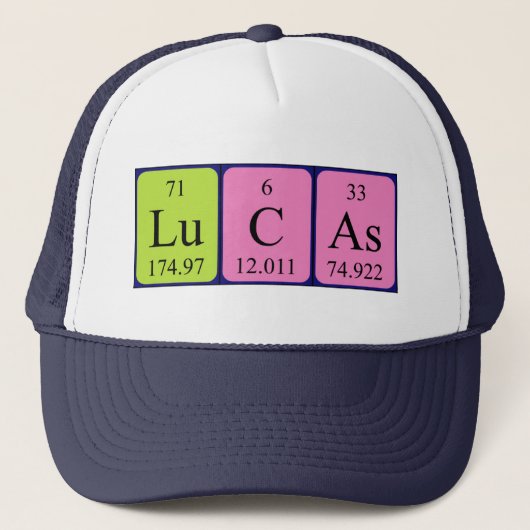 Lucas periodiek lijstnaam pet (Voorkant)
