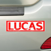 Lucas Stamp Bumpersticker (Op auto)