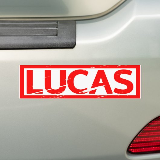 Lucas Stamp Bumpersticker (Op auto)