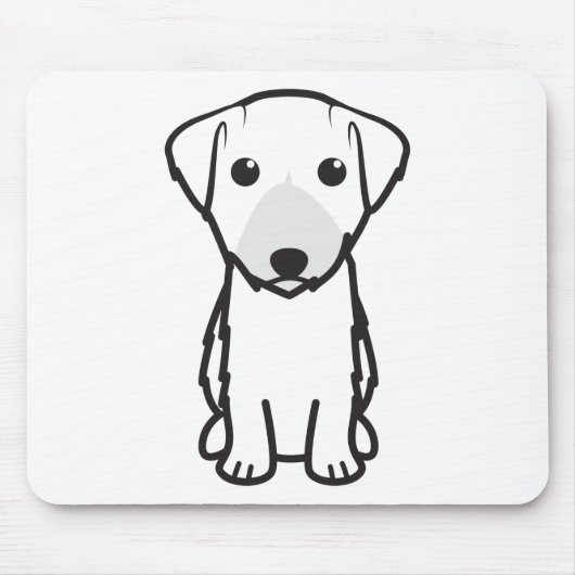 Lucas Terrier Dog Cartoon Muismat (Voorkant)