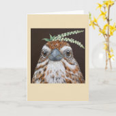 Lucas the song sparrow card kaart (Gele Bloem)