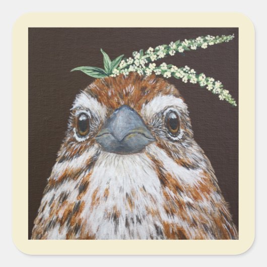 Lucas the song sparrow stickers (Voorkant)